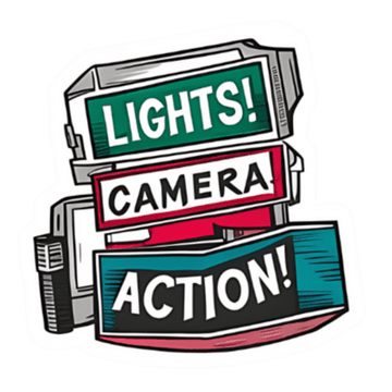 Lights Camera Action Typography (103)