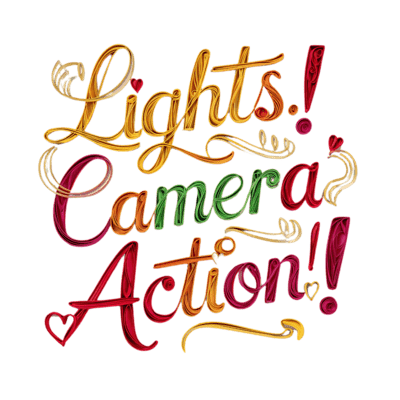 Lights Camera Action Typography (105)