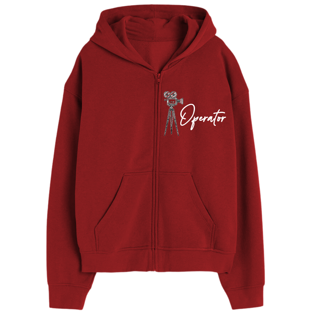 Camera Operator Zipper Hoodie Desichalchitra